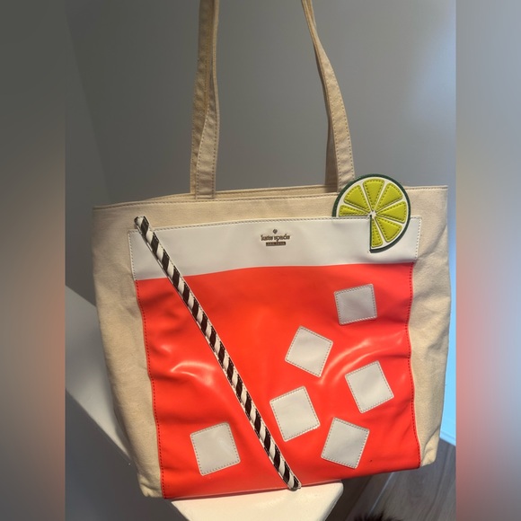 Kate Spade Breath Of Fresh Air Cocktail Trompe L'Oeil Tote - Picture 9 of 12